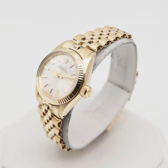 ROLEX OYSTER PERPETUAL 24mm 14k Yellow Gold Ladies Watch main image 4
